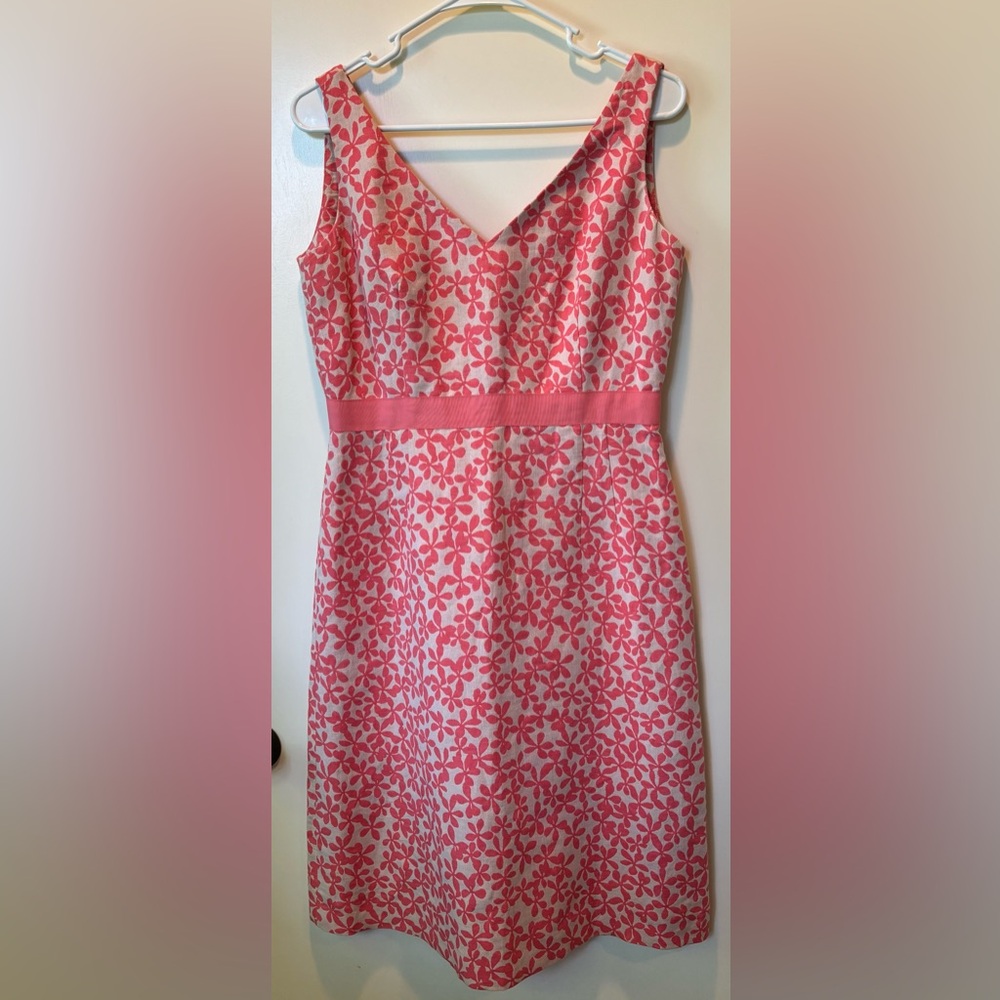 J. Crew Pink and White Floral Dress